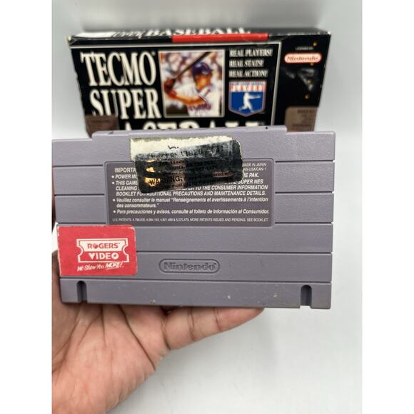 Tecmo Super Baseball SNES Super Nintendo Original Box Authentic - Picture 3 of 11